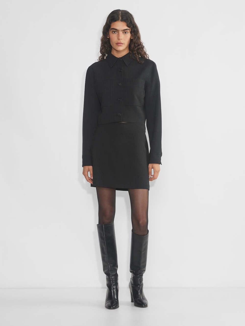 Aritzia Wilfred Jacket CROPPED Crepette SMALL